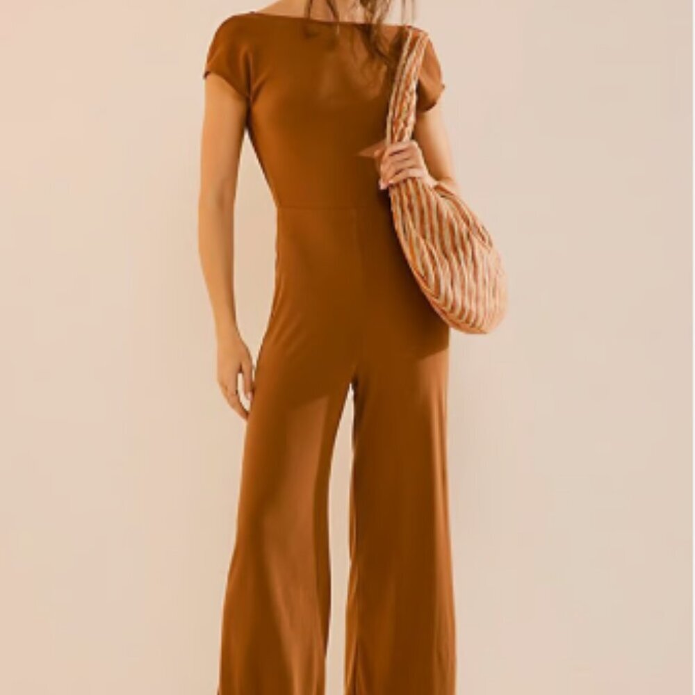 Free People Brown Jumpsuit